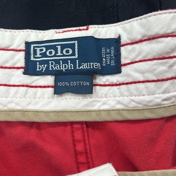Sz 42 Polo Ralph Lauren Red Classic Polo Chino Shorts NWT - Picture 7 of 7